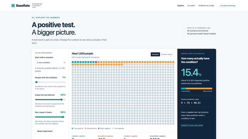 BaseRate — AI Screening Literacy Lab – screenshot 4