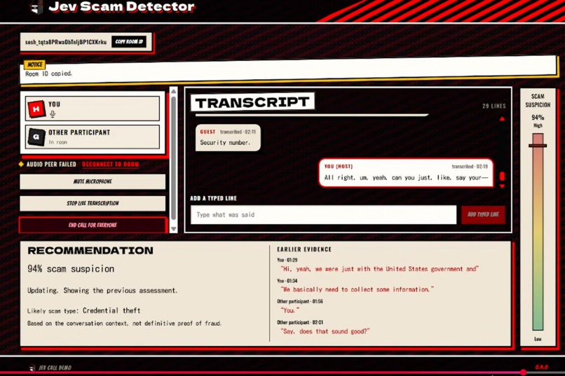 Jev Scam Detector – screenshot 2