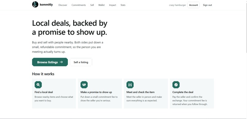 Kommitly – screenshot 1