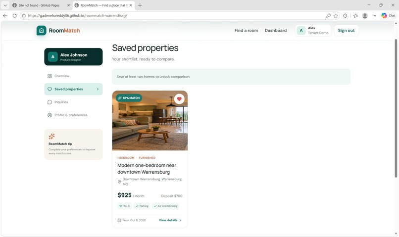 RoomMatch – screenshot 3