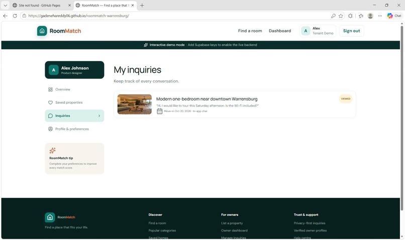 RoomMatch – screenshot 4