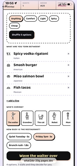 “What ✌️do” – screenshot 1