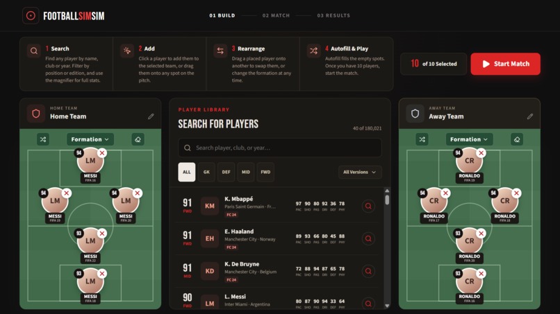 FootballSimSim – screenshot 1