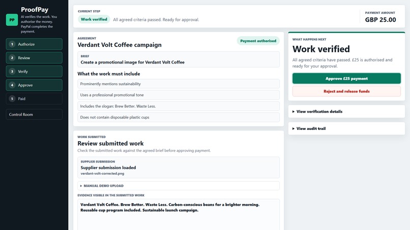 ProofPay – screenshot 2
