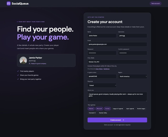SocialQueue – screenshot 1