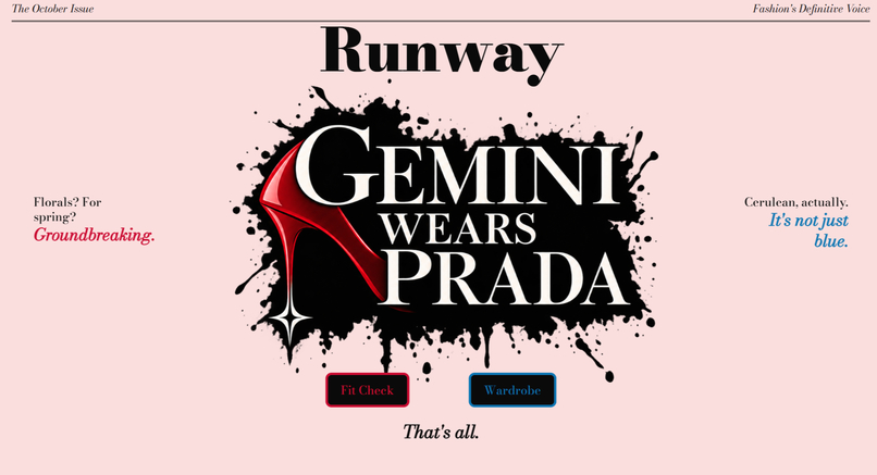 Gemini wears Prada – screenshot 1