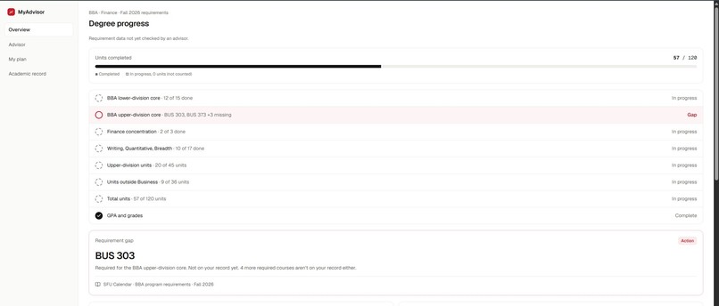 myAdvisor – screenshot 2