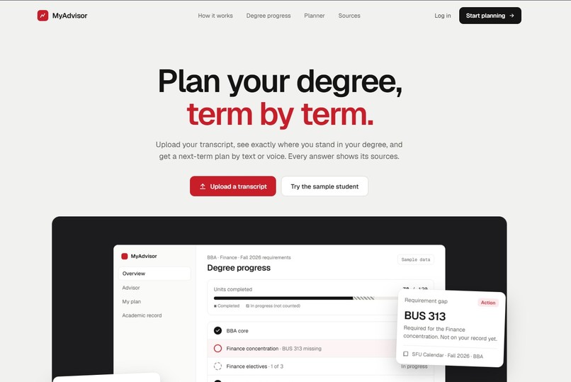 myAdvisor – screenshot 1