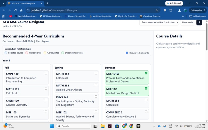 Engineering Course Planner – screenshot 1