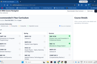 Engineering Course Planner