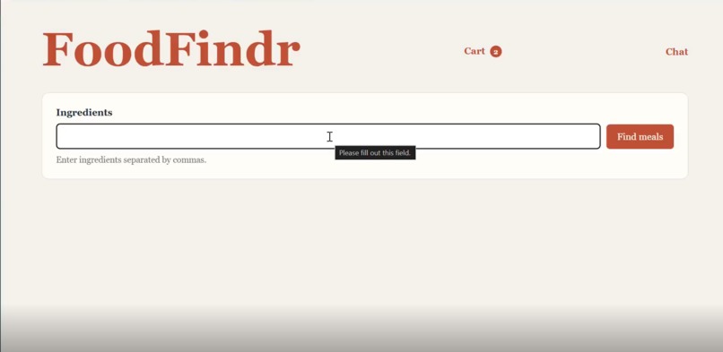 FoodFindr – screenshot 2