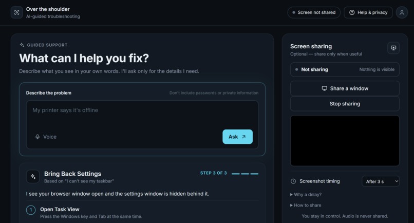 Over The Shoulder – screenshot 1