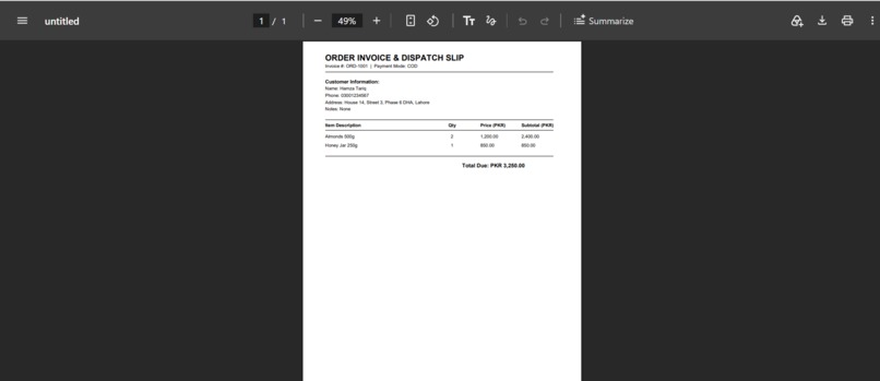 Chat2Invoice – screenshot 1