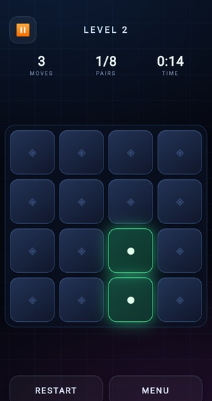 NEON MATCH — Neon Memory Puzzle – screenshot 3