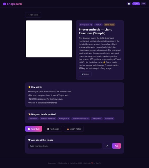 SnapLearn — Multimodal AI Study Buddy – screenshot 6