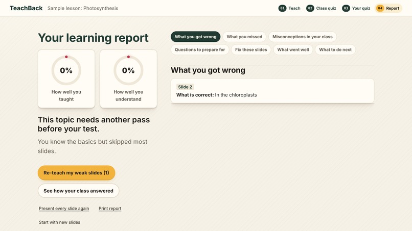 Teachback – screenshot 1