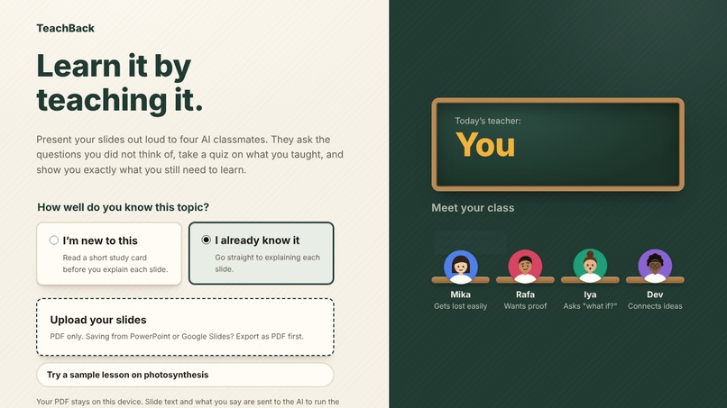 Teachback – screenshot 3