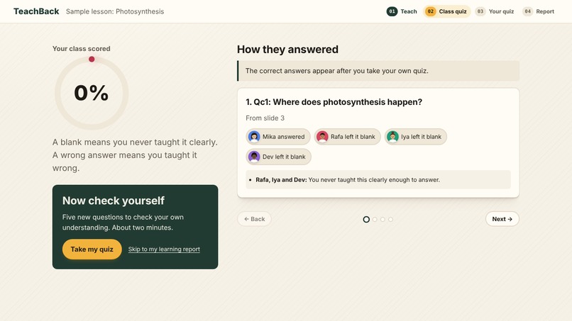 Teachback – screenshot 4