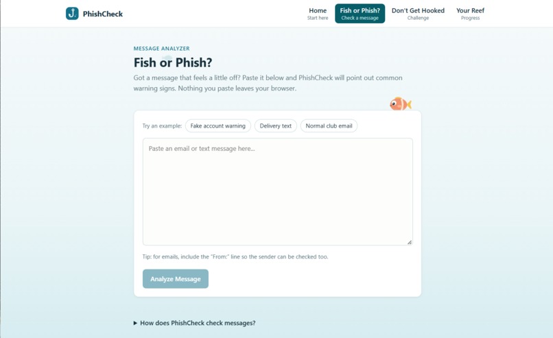 PhishCheck – screenshot 3