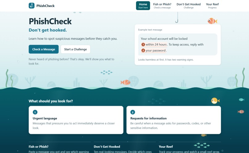 PhishCheck – screenshot 2