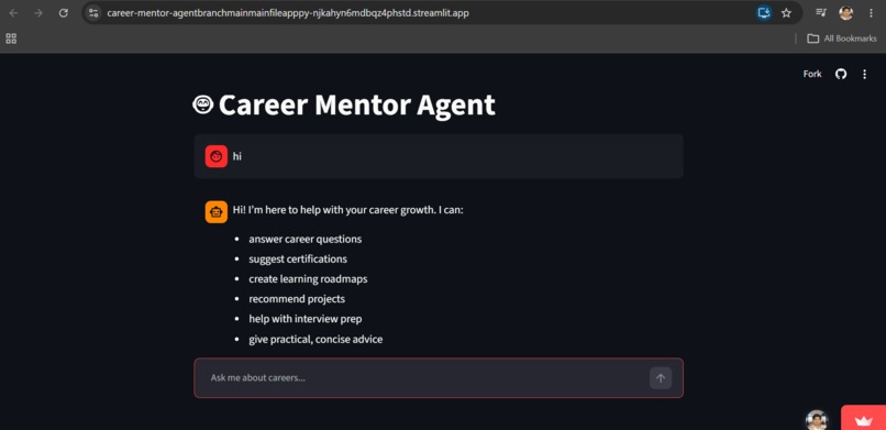 Career Mentor Agent – screenshot 1
