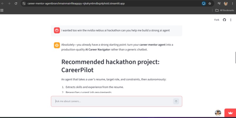 Career Mentor Agent – screenshot 3