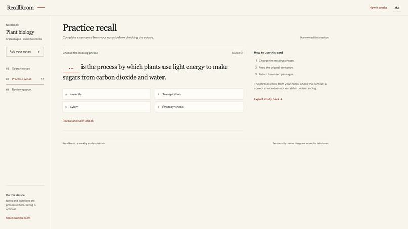 RecallRoom – screenshot 1