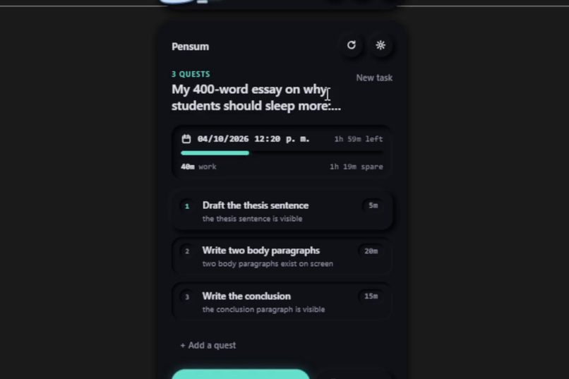 Pensum – screenshot 5