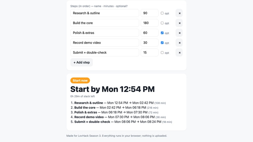 Backcast – screenshot 1