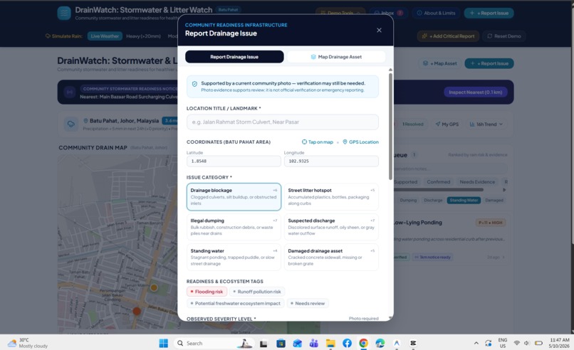 DrainWatch: Stormwater & Litter Watch – screenshot 6