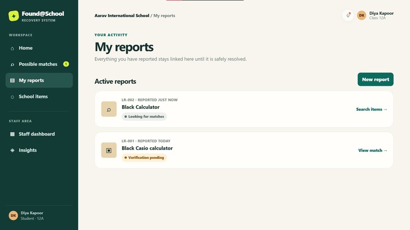 FOUND@SCHOOL – screenshot 2