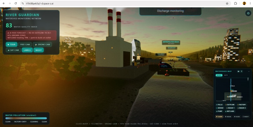RIVER GUARDIAN — Live Watershed Telemetry – screenshot 2