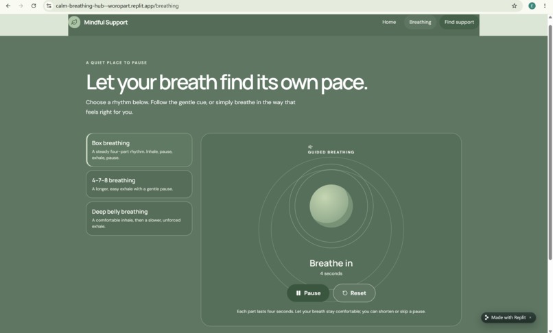 Calm Breathing Hub – screenshot 2
