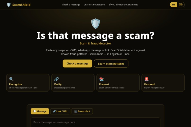 ScamShield — AI Scam & Fraud Detector – screenshot 2