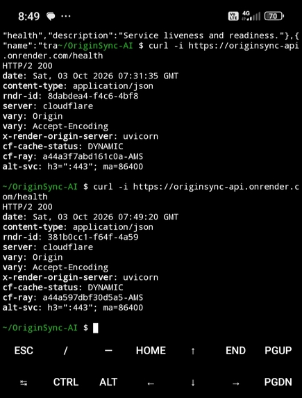 OriginSync-AI – screenshot 3