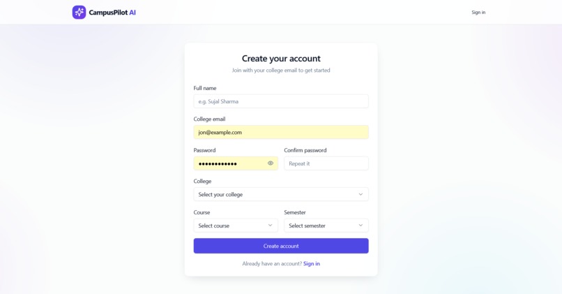 CampusPilot_AI – screenshot 1