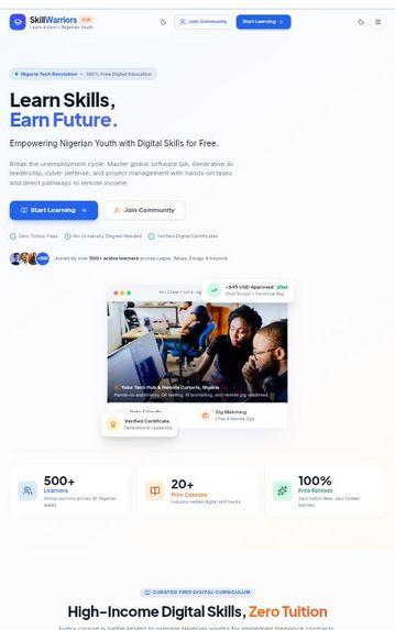 SkillWarriors - Learn & Earn Hub – screenshot 1