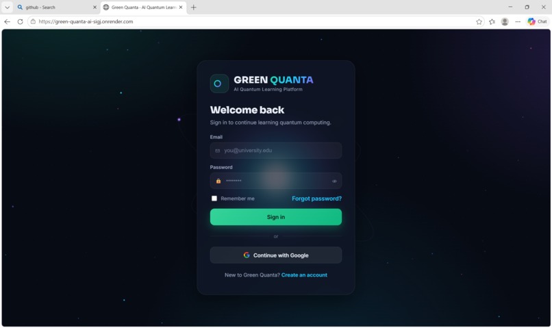 Green Quanta -AI Quantum Learning Platform – screenshot 1