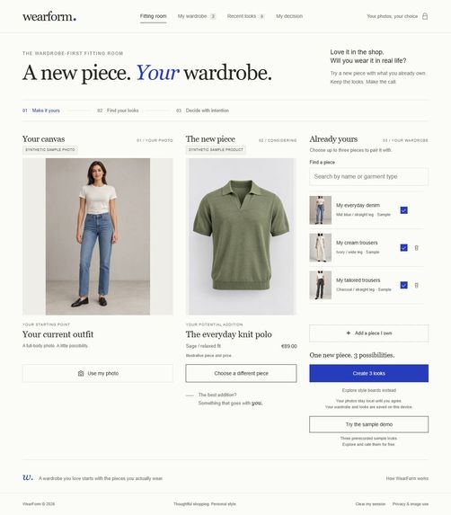 WearForm – screenshot 1
