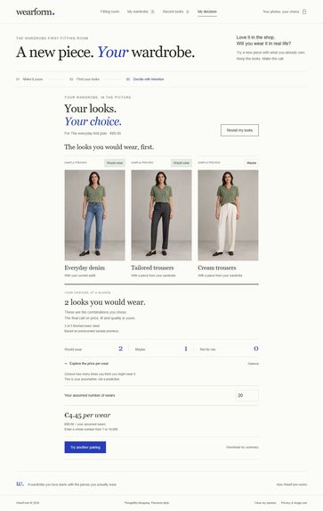 WearForm – screenshot 2