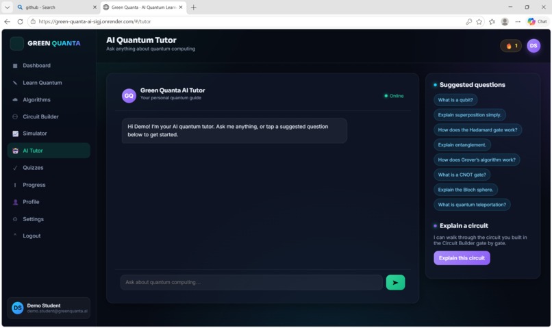 Green Quanta -AI Quantum Learning Platform – screenshot 6