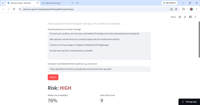 jobscam guard – screenshot 1