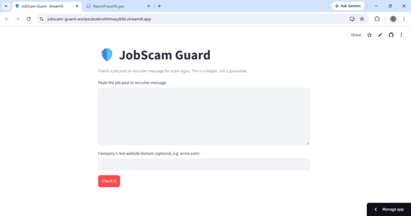 jobscam guard – screenshot 2