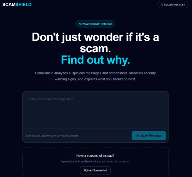 ScamShield AI – screenshot 1