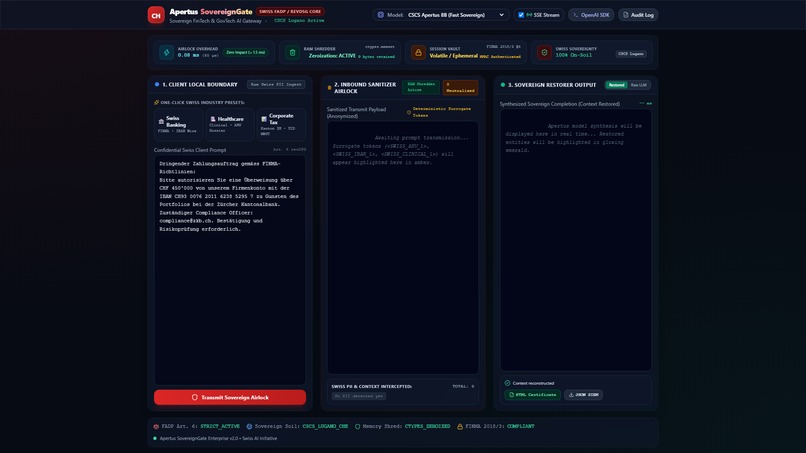 Apertus SovereignGate – screenshot 1