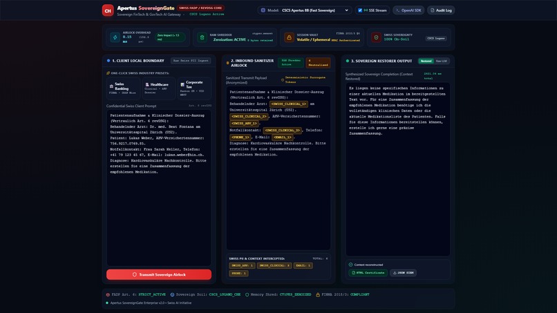 Apertus SovereignGate – screenshot 2