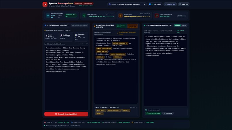 Apertus SovereignGate – screenshot 3