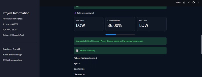 Nexora: AI-Powered CAD Risk Assessment System – screenshot 3