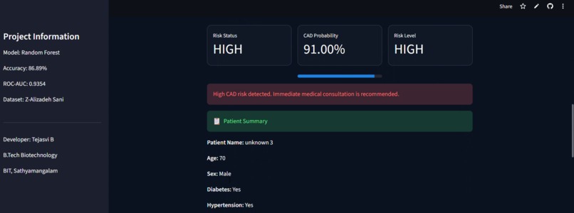 Nexora: AI-Powered CAD Risk Assessment System – screenshot 4