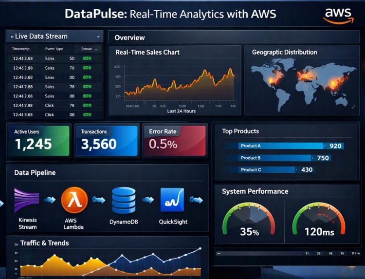 DataPulse – Real‑time analytics with AWS. – screenshot 1